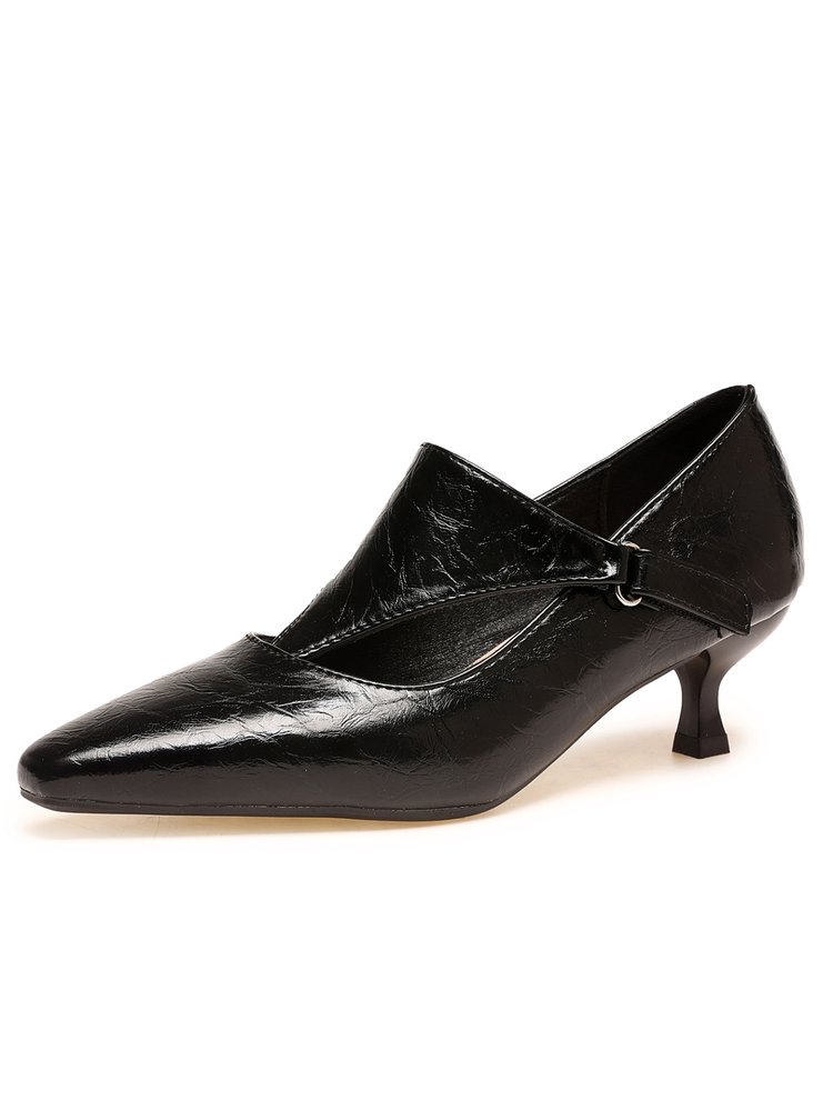 Kitten Heel Women - Kadınlar için Koyu Retro Kedi Topuklu