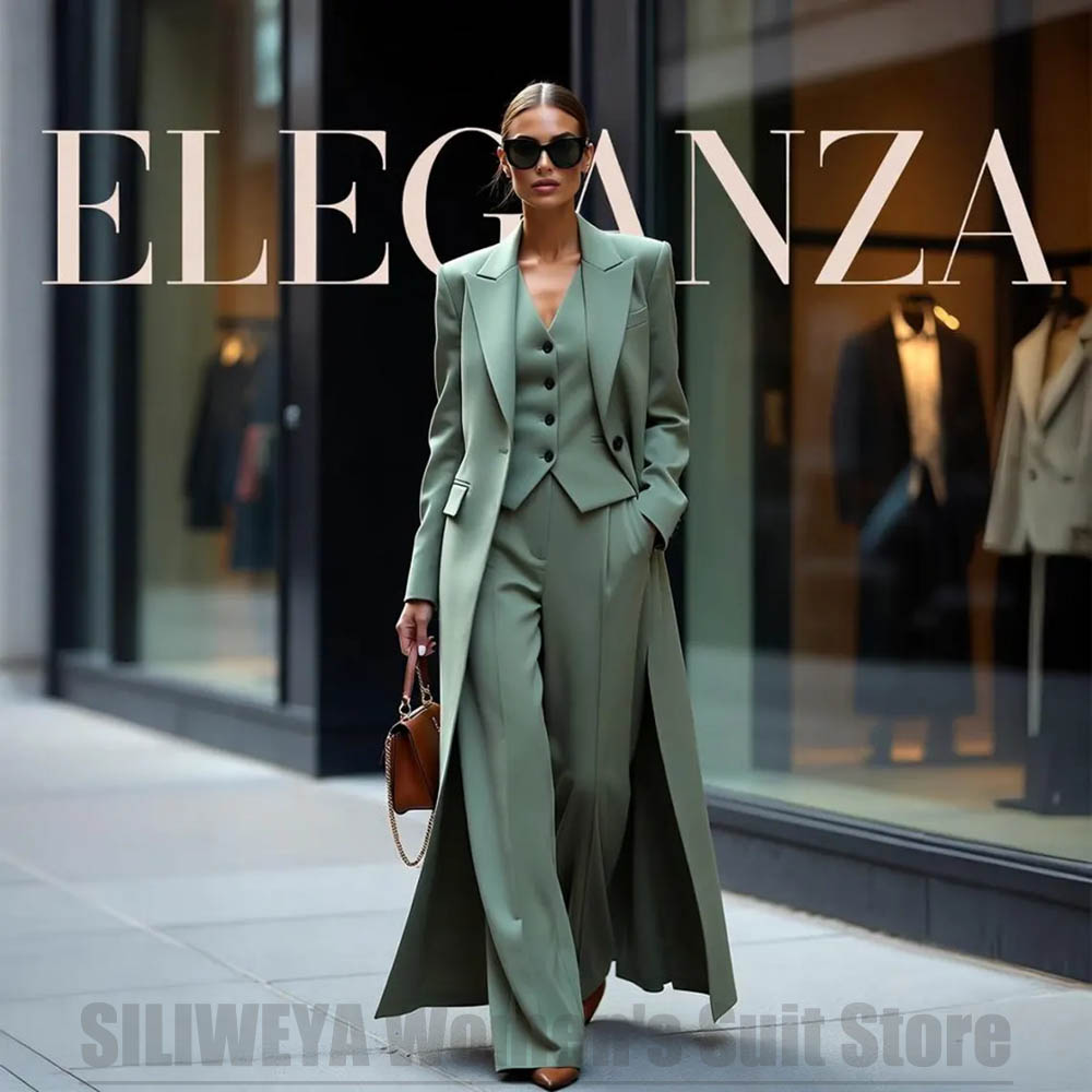 Women Formal Wear Shirt And Pant - Şık Kadın Takım Elbise Üç Parçalı