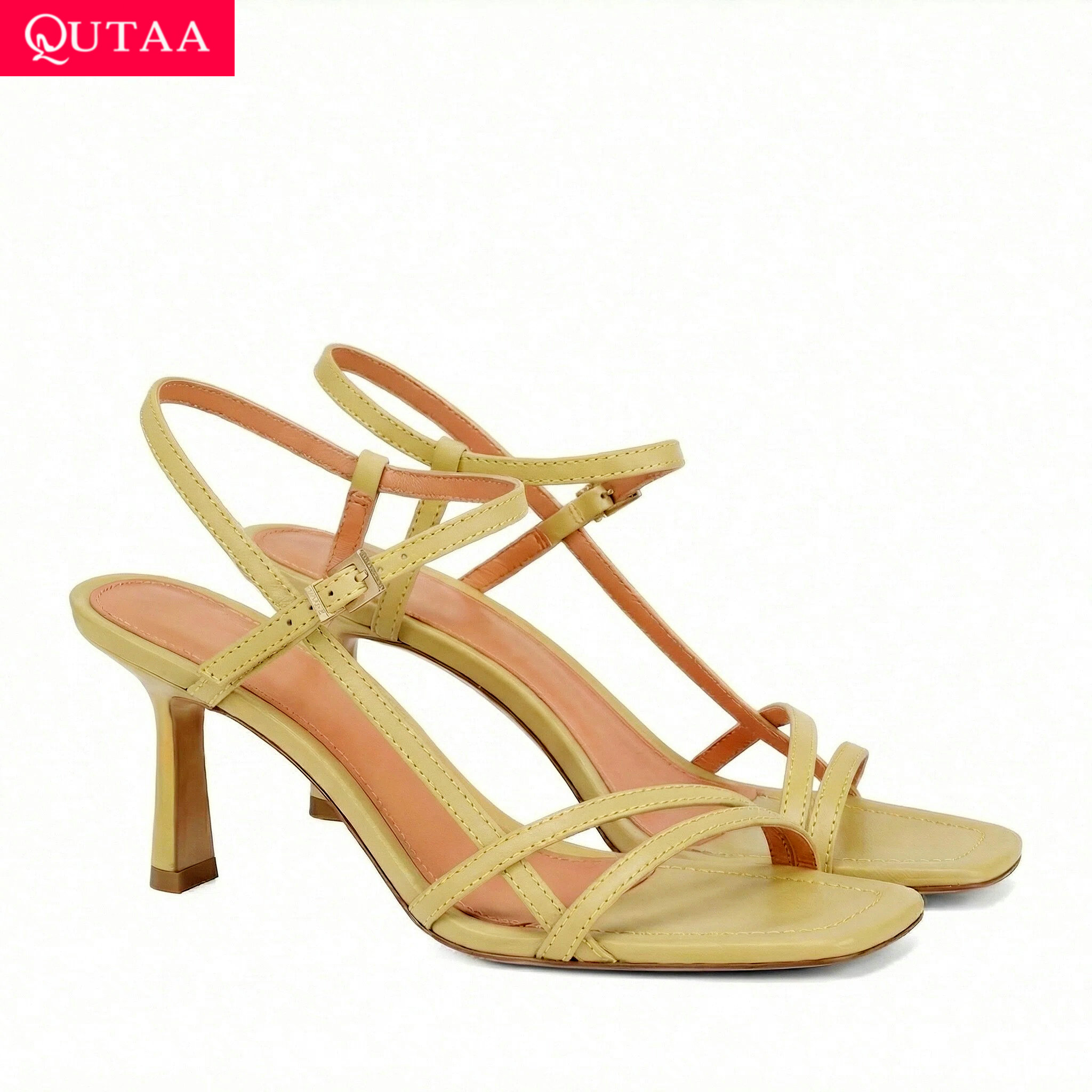 Kitten Heel Women - QUTAA Moda Yüksek Topuklu Kadın Yaz