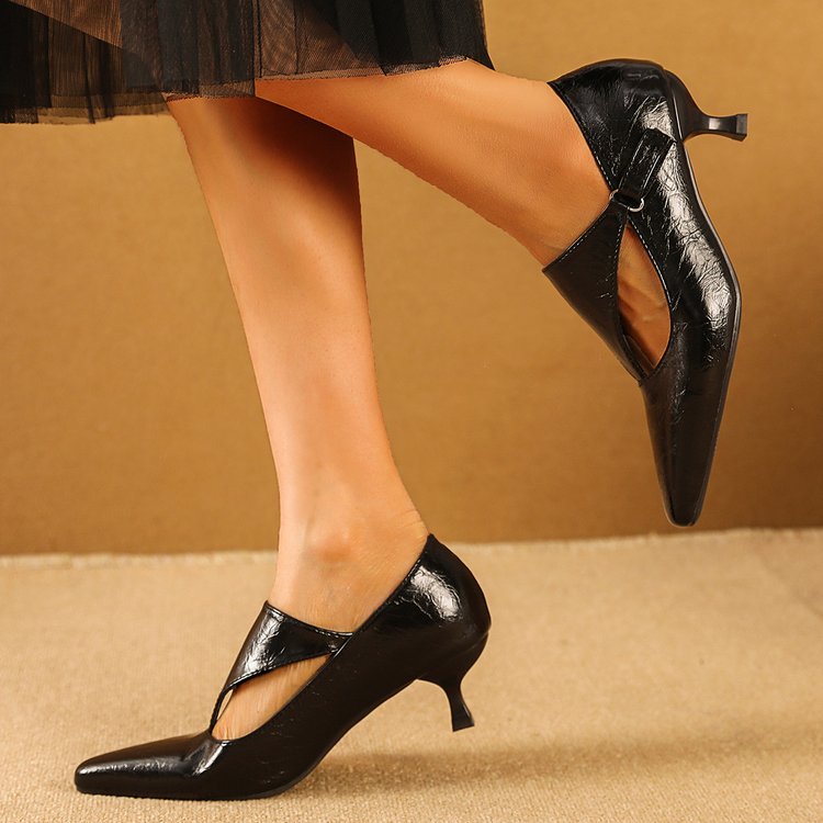Kadınlar için Koyu Retro Kedi  - Kitten Heel Women incelemesi ve fiyatı